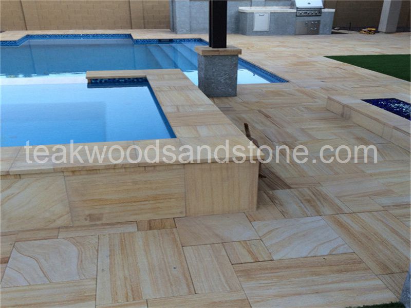 Teakwood-Sandstone-Paver-Versailles-Pattern-Sandblasted-8-Tan-Brown-Beige-Cream-Outdoor-Floor-Wall-Pool-Patio-Backyard-QDIsurfaces